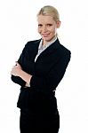 Smiling Young Businesswoman Stock Photo