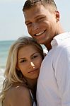 Smiling Young Couple Stock Photo