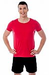 Smiling Young Fitness Trainer Stock Photo