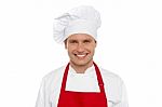 Smiling Young Male Chef Stock Photo