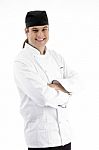 Smiling Young Male Chef Stock Photo