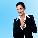 Smiling Young Successful Businesswoman Stock Photo