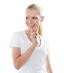 Smiling Young Woman Stock Photo