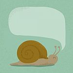 Snail Bubble Speech Stock Photo