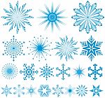 Snowflakes Icons Stock Photo