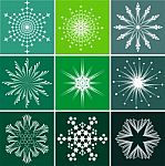 Snowflakes Set Stock Photo