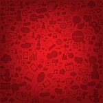 Social Network Background With Media Icons Stock Photo