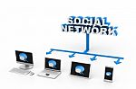 Social Network  Devices Stock Photo