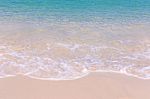 Soft Wave Of Blue Ocean Sand Beach Stock Photo