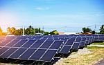 Solar Panels In Station Stock Photo