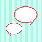 Speech Bubbles With Green Background Stock Photo