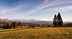 Spring Countryside In Tatras Mountains Stock Photo