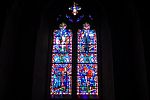 Stained Glass Window From National Cathedral Stock Photo