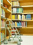 Stair In Library Stock Photo