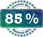 Stamp Discount Eighty Five Percent Stock Photo