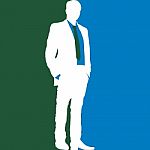 Standing Businessman Stock Photo