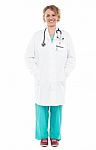 Standing Female Doctor Stock Photo