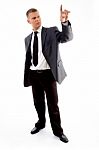 Standing Lawyer Pointing Stock Photo