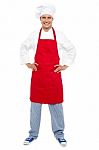 Standing Young Male Chef Stock Photo