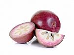 Star Apple Isolated On The White Background Stock Photo