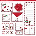 Stationery Set Merry Christmas Stock Photo