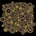 Steampunk Gears Background Stock Photo