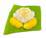 Sticky Rice Mango Stock Photo