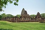 Stone Castle,  Stone Palace, Prasat Hin Phimai Castle At Nakhon Stock Photo