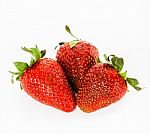 Strawberries Isolated On White Background Stock Photo