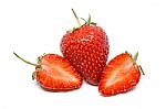 Strawberry Berries White Background Stock Photo