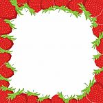 Strawberry Frame,  Illustration, Eps File Included Stock Photo