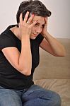 Stressed Woman Stock Photo