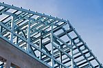 Structure Of Steel Roof Stock Photo