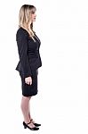 Stylish Businesswoman, Side Pose Stock Photo