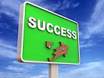 Success Road Sign Stock Photo