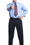 Successful Businessman Showing  Thumb Up Stock Photo