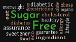 Sugar Free Message Background. Healthy Food Concept - Illustrati Stock Photo