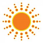 Sun On White Background.  Illustration Stock Photo