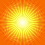 Sunburst Yellow Orange Ray Background Stock Photo