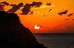 Sunrise Above The Mediterranean Sea Stock Photo