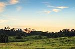 Sunset At Khao Yai Stock Photo