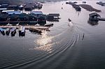 Sunset Of Port Cabin In Rural Stock Photo