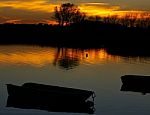 Sunset Reflections. Stock Photo