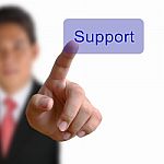 Support Button On Keyboard Stock Photo