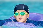 Swimming Kid Stock Photo