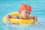 Swimming Kid Stock Photo