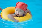 Swimming Kid Stock Photo