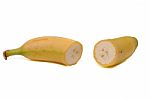 Tasty Banana Fruit Isolated On White Background Stock Photo