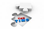 Tax Time Puzzle Stock Photo