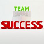 Team Person With Success Stock Photo